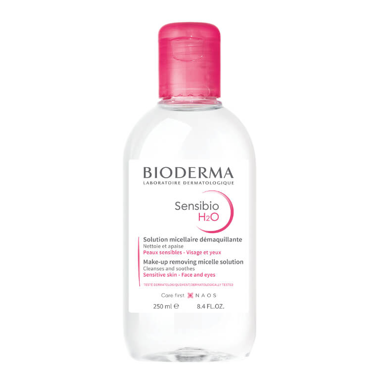 Bioderma Sensibio hyaluronic acid facial toner with the gentle touch of Bioderma - Sensibio H2o Cleanser 250 ml.