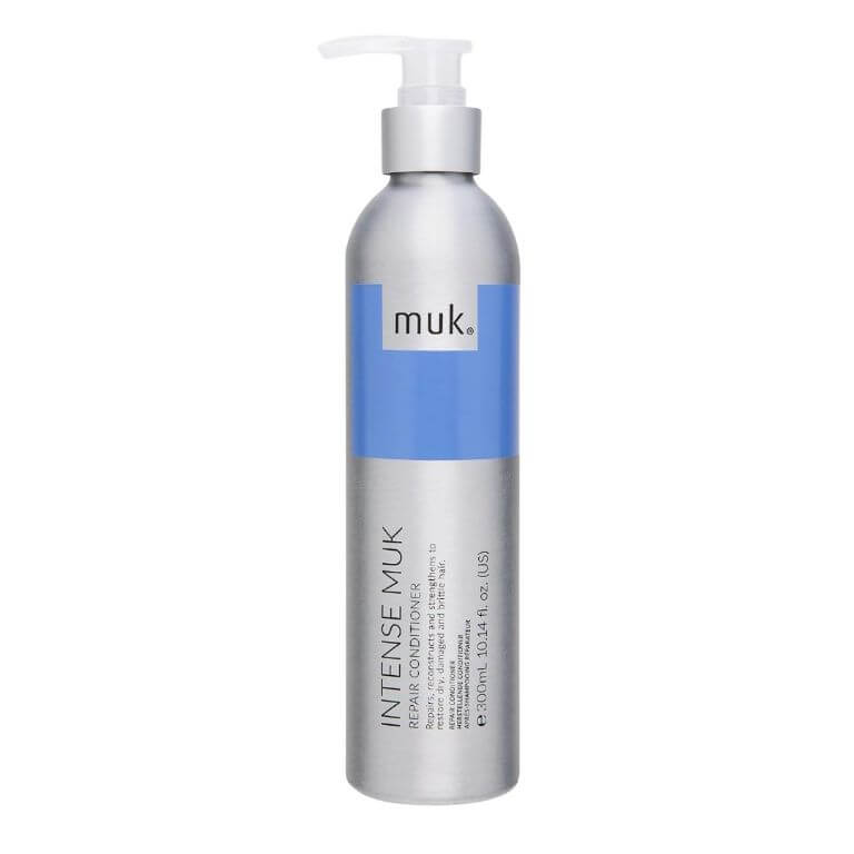 A bottle of Muk - Haircare - Intense muk Repair Conditioner 300ml on a white background.