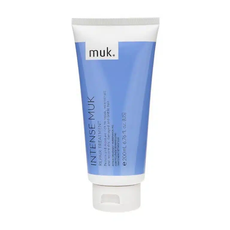A tube of Muk - Haircare - Intense Muk Repair Treatment 200ml on a white background.
