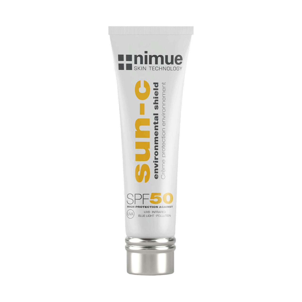 Protect your skin with Nimue - Sun-C Environmental Shield SPF 50 50ml cream.