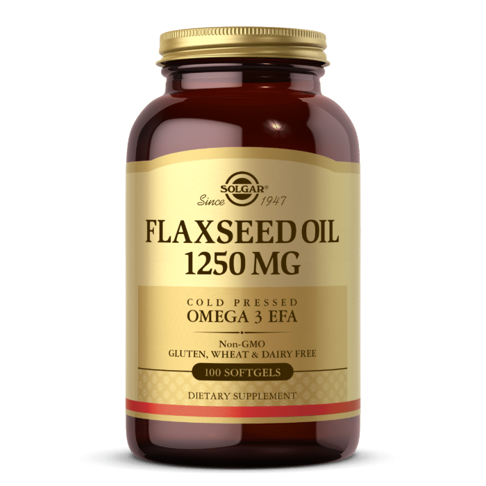 Solgar - Essential Fatty Acids - Flaxseed Oil 1250mg Softgels - Size: 100 come in a bottle, providing you with essential fatty acids.