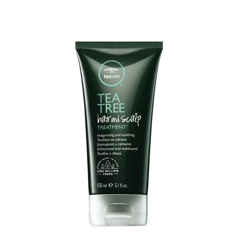 A tube of Paul Mitchell - Tea Tree - Hair & Scalp Treatment 150ml for hair and scalp treatment on a white background.