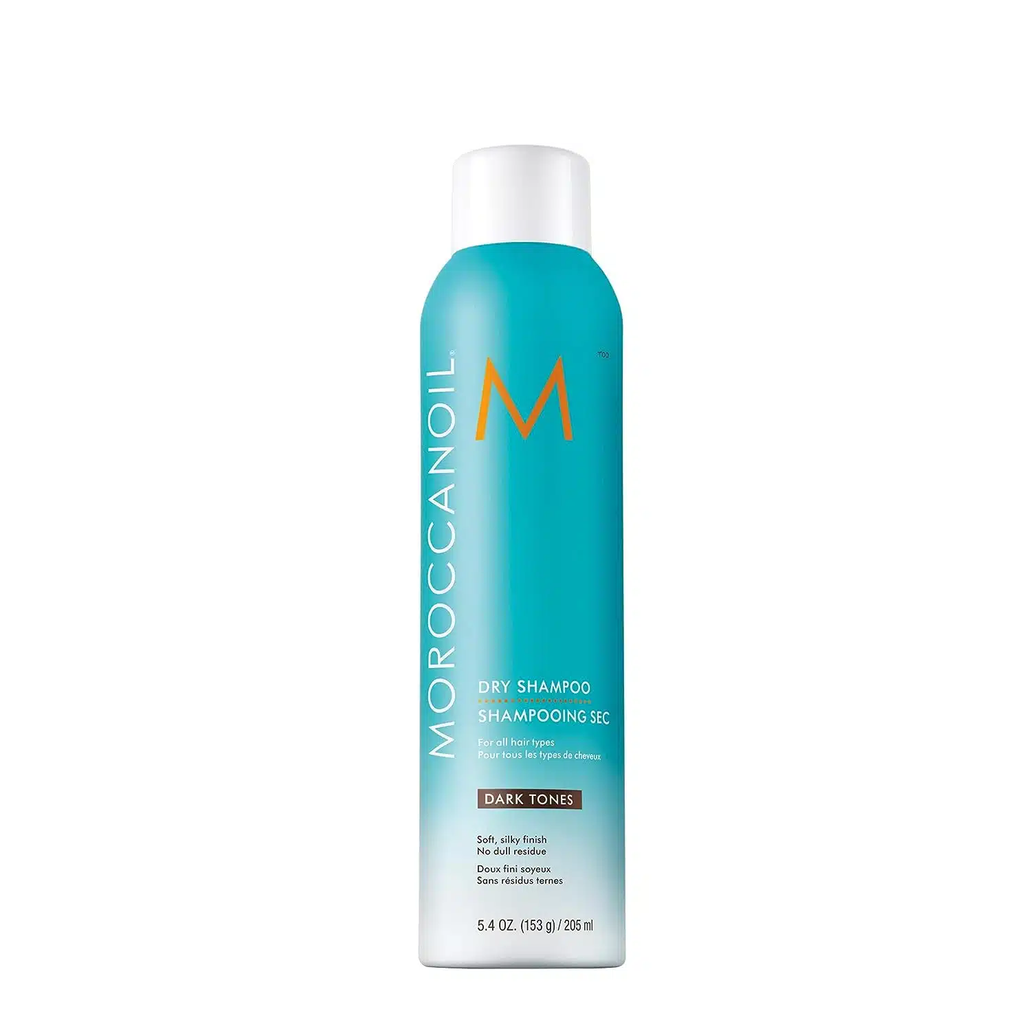 Moroccanoil Dry Shampoo for Dark Tones 205ml with a white background.