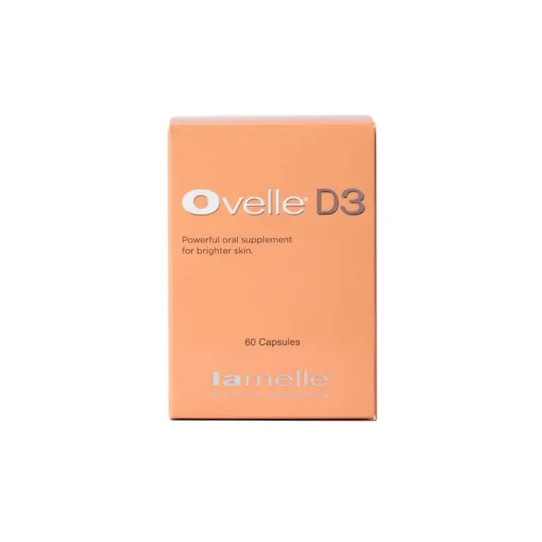 A box of Lamelle - Ovelle®D3 60 capsules on a white background.