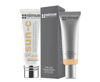A tube of spf 40 sun cream from the Nimue Ranges and a box.