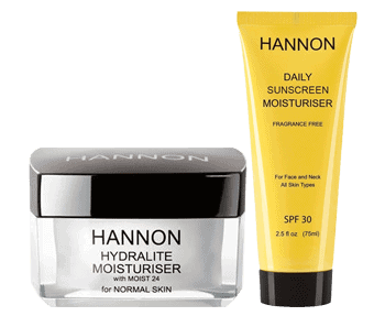 Hannon hydrating moisturizer with SPF.