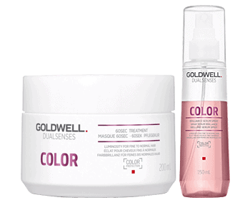 Goldwell color hair mask and a jar of color.