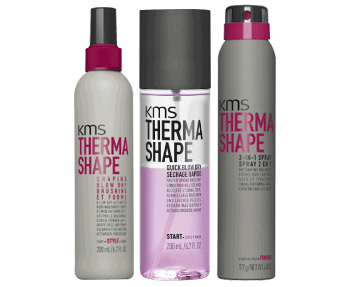 Kms therma shape hair care set.