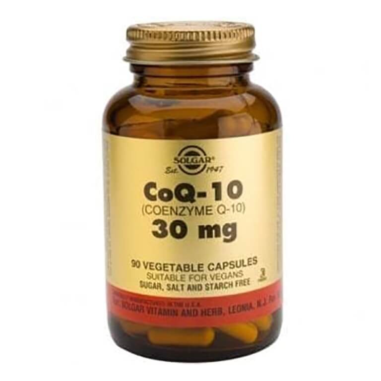 A bottle of Solgar - Speciality Supplements - CoQ-10 30mg Caps, Size: 90.