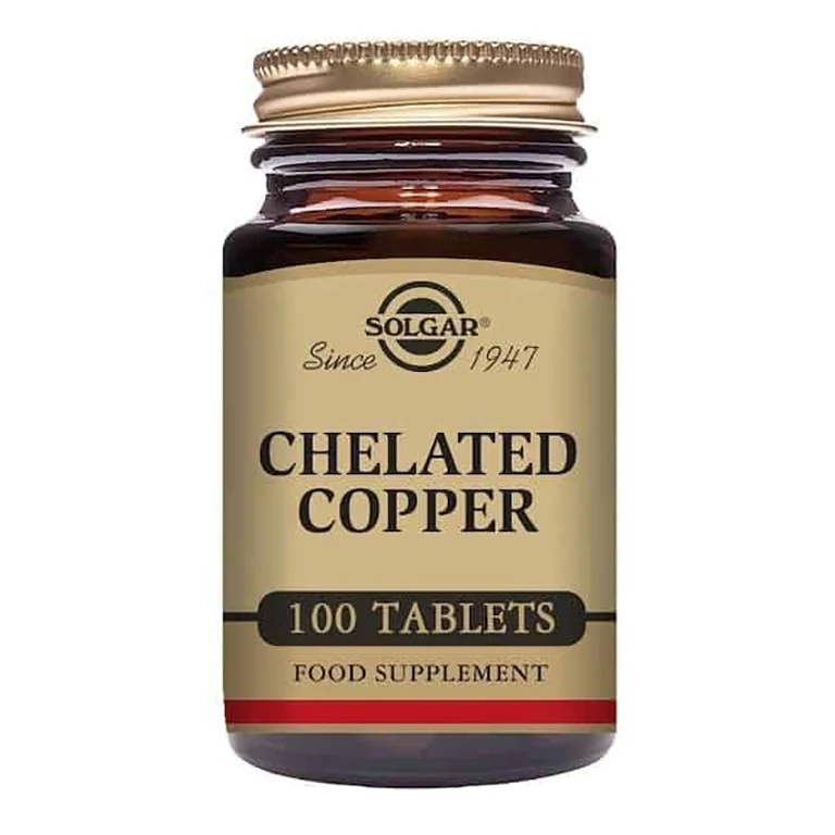 Solgar - Minerals - Chelated Copper Tabs - Size: 100
