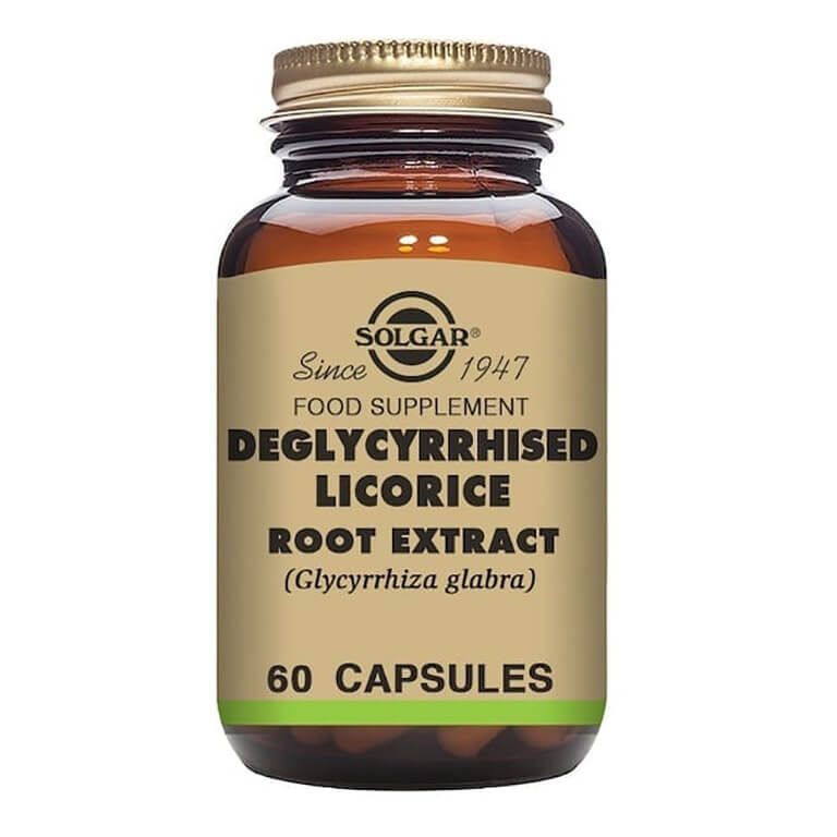 Solgar - Herbal Products - Deglycyrrhised Licorice Root Extract Capsules - Size: 60