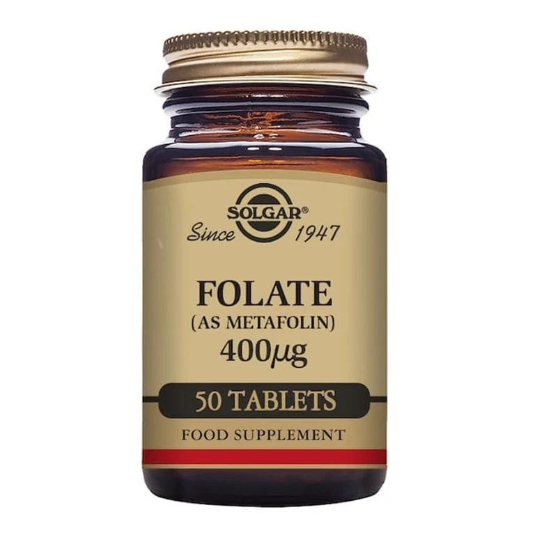 Sentence (updated): A bottle of Solgar - Vitamin B - Folate 400ug - Size: 50.