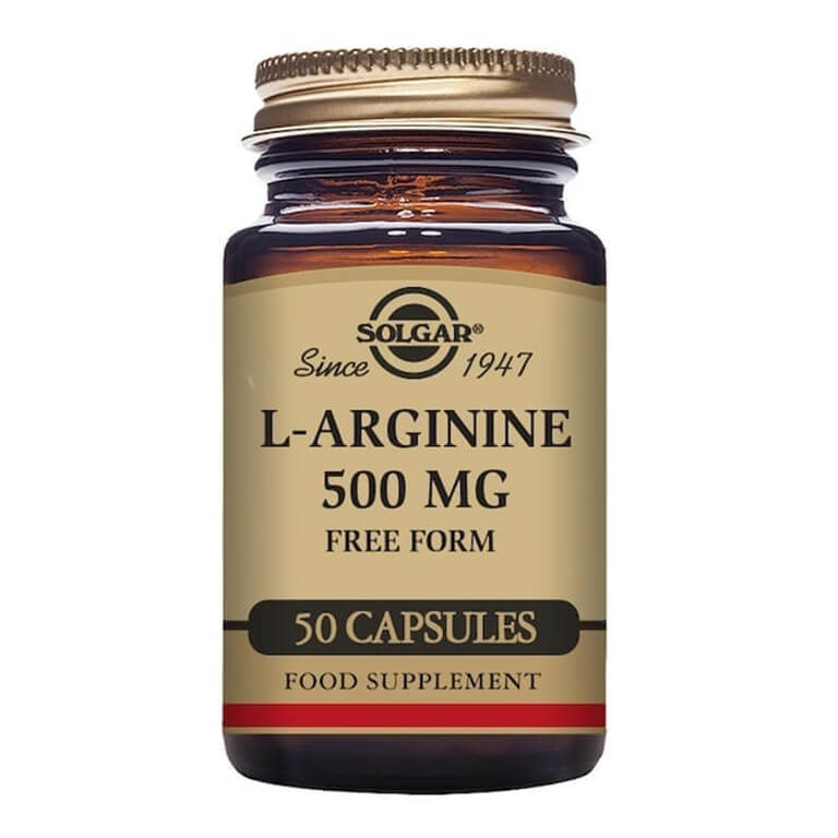 Solgar - Free Form Amino Acids - L-Arginine 500mg Vegicaps - Size: 50
