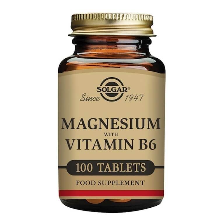 Solgar - Minerals - Magnesium Tabs with Vitamin B6 - Size: 100