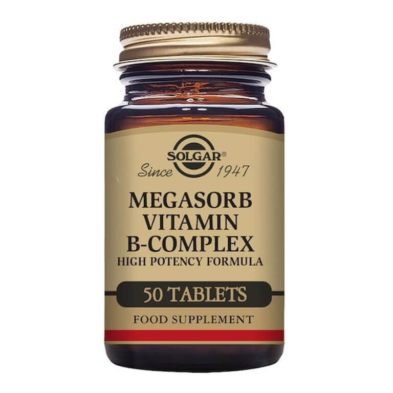 Solgar - B Complexes - Megasorb Vitamin B-Complex "50" Tabs - Size: 50