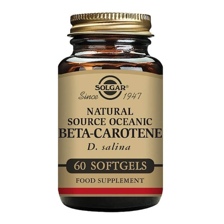 Solgar - 100% Natural Beta Carotene - Oceanic Beta-Carotene 7mg Softgels - Size: 60