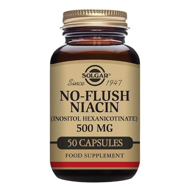 Solgar - Vitamin B - No-Flush Niacin Vegicaps 500mg - Size: 50.