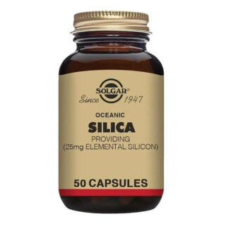 A bottle of Solgar - Minerals - Oceanic Silica Vegicaps - Size: 50.