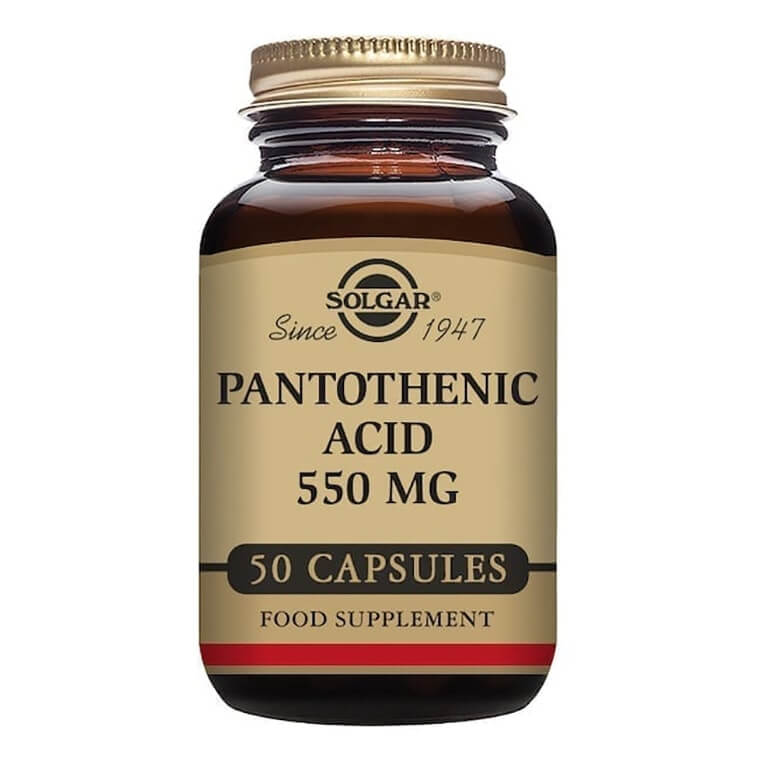 Solgar - Vitamin B - Pantothenic Acid Vegicaps 550mg - Size: 50 capsules.