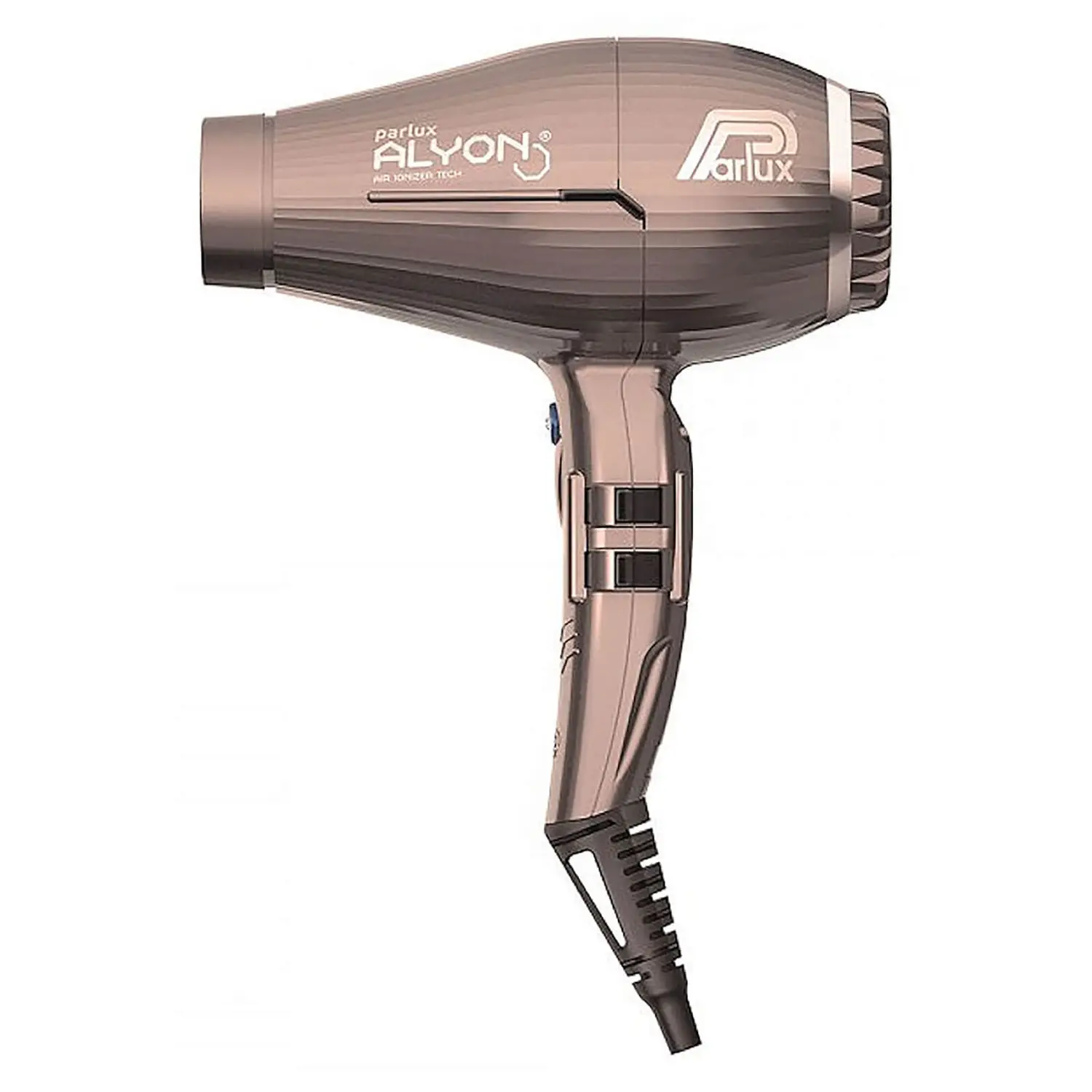 A Parlux Alyon hair dryer on a white background.