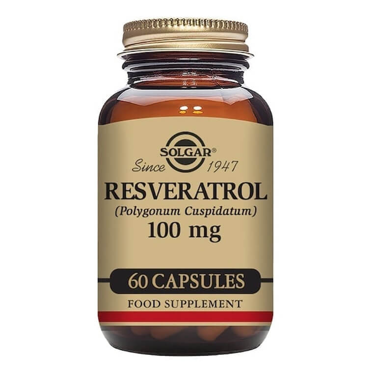 A bottle of Solgar - Speciality Supplements - Resveratrol - Size: 60 capsules.