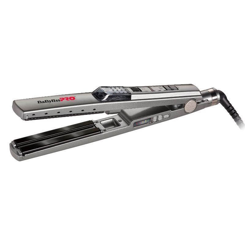 A Babyliss Ultrasonic Cool Mist Iron hair straightener on a white background.
