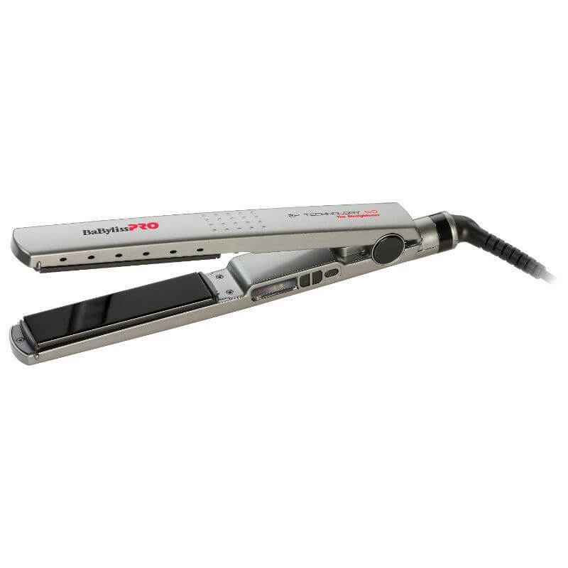 The BaBylissPro Straightener Silver 28mm on a white background.