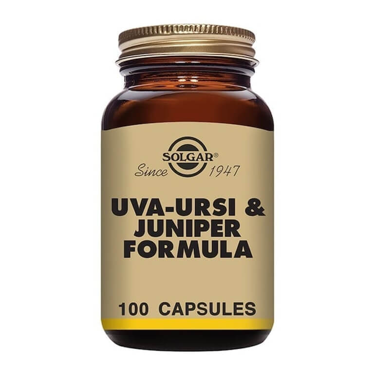 Bottle of Solgar - Herbal Products - Uva Ursi & Juniper Berry Formula (Size: 100)