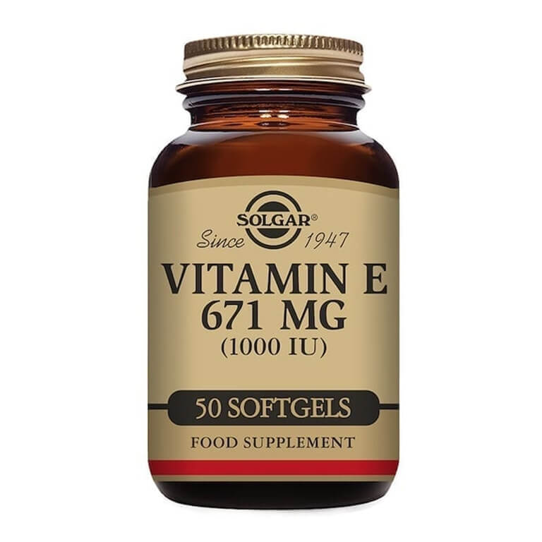 Solgar - Natural Vitamin E - Vitamin E 1000iu Vegi softgel - Size: 50 - 50 softgels.