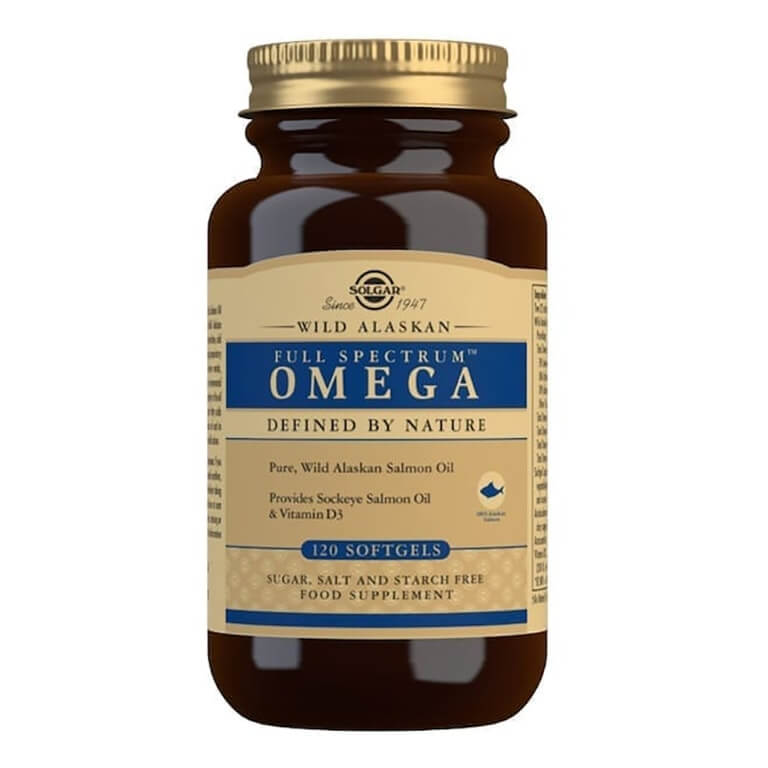 Solgar - Essential Fatty Acids - Wild Alaskan Full Spectrum Omega - Size: 120 - 60 capsules.