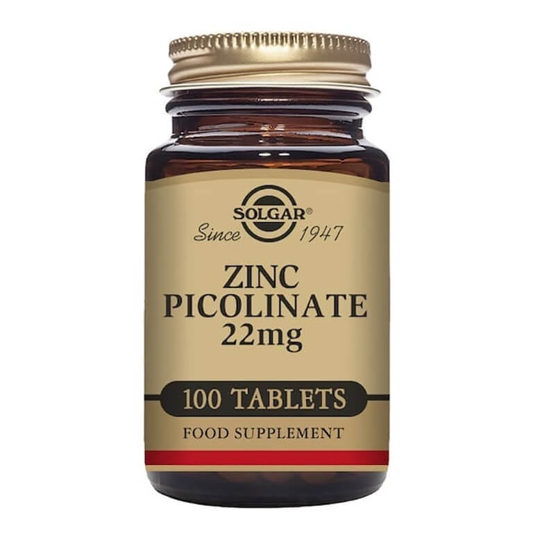 Solgar Minerals Zinc Picolinate 22mg Tabs Cosmetology