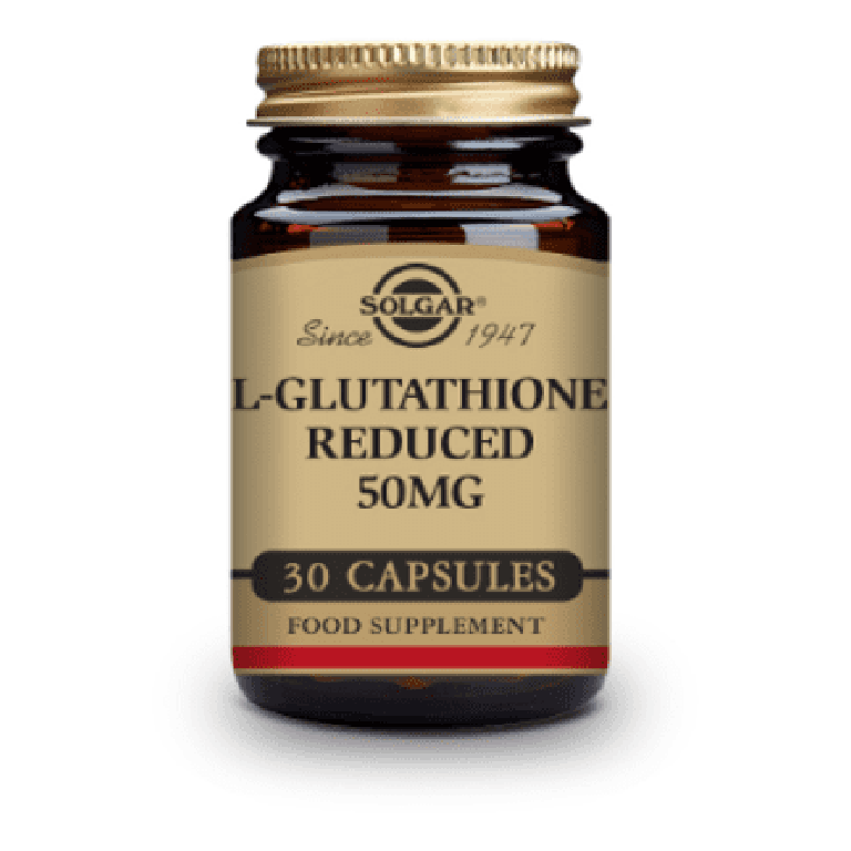 Solgar - Free Form Amino Acids - L-Glutathione 50mg Vegicaps - Size: 30, contains reduced free form amino acids.
