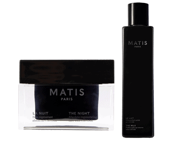 Matis paris night cream and bottle.