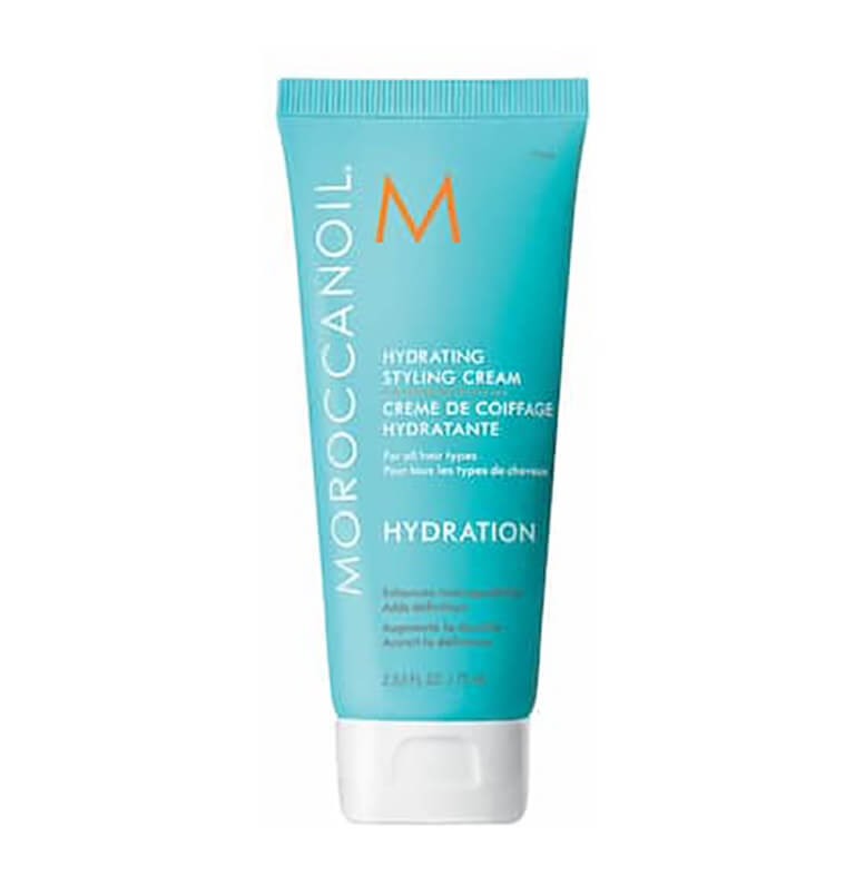Moroccanoil hydrating cream on a white background.