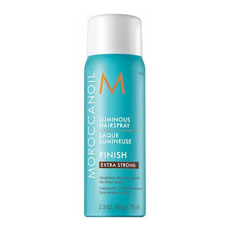 Moroccan oil finish strong hairspray.