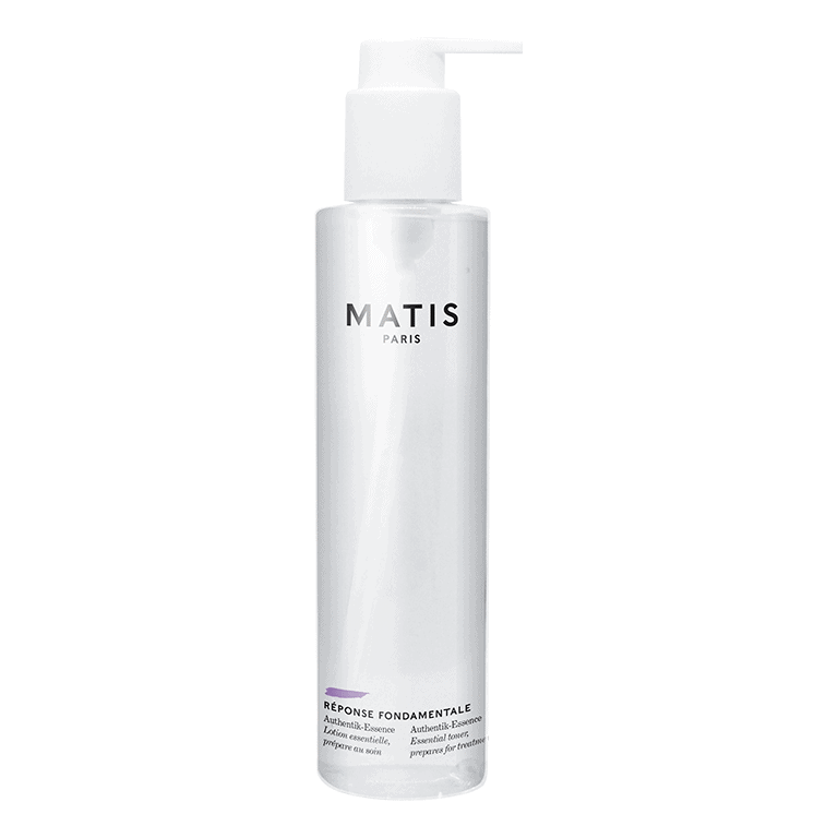 A bottle of Matis - Authentik-Essence 200ml cleanser on a white background.