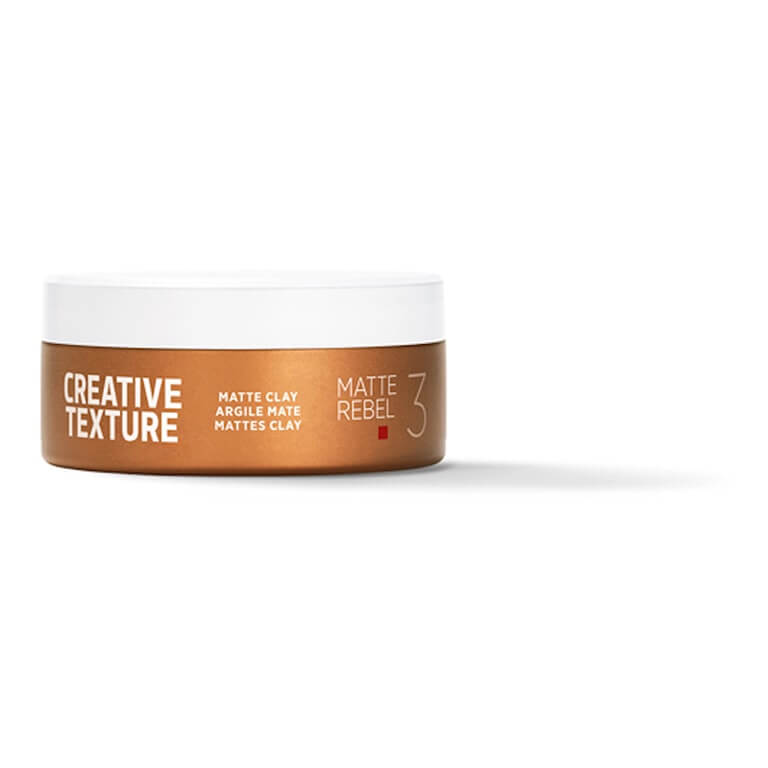 A jar of creative texture cream on a white background.