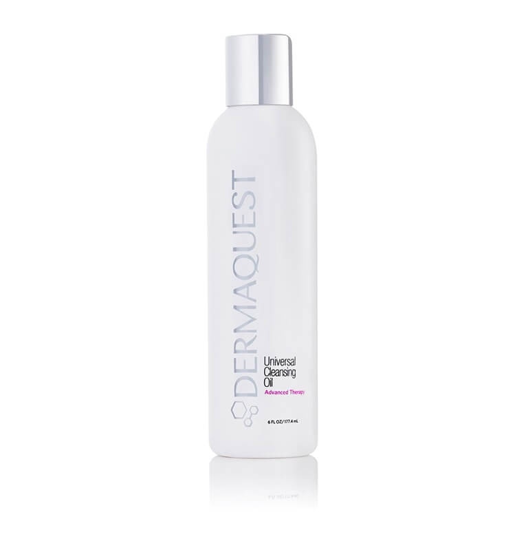 A bottle of Dermaquest - Universal Cleansing Oil 180ml on a white background.