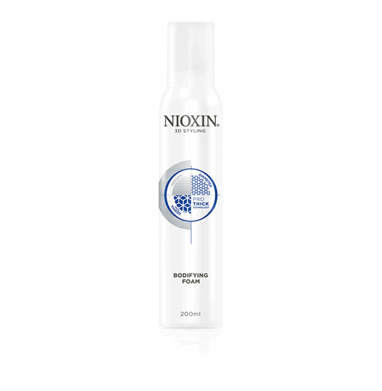 A bottle of nioxin smoothing spray on a white background.