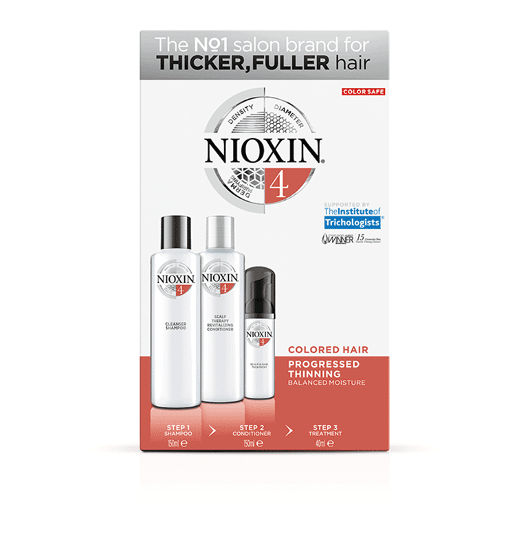 Nioxin pro 4 thicker, fuller hair kit.