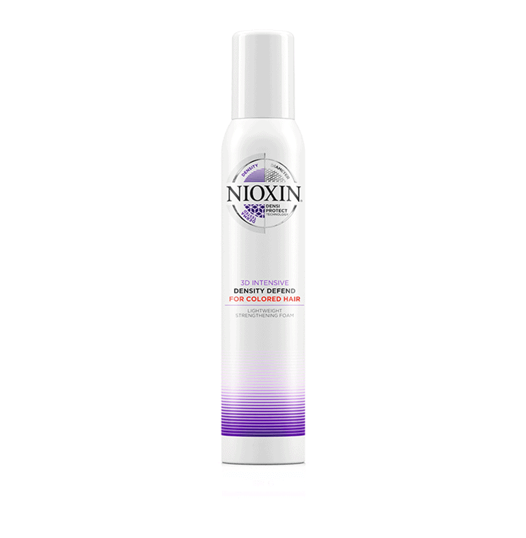 A bottle of nioxin hairspray on a white background.