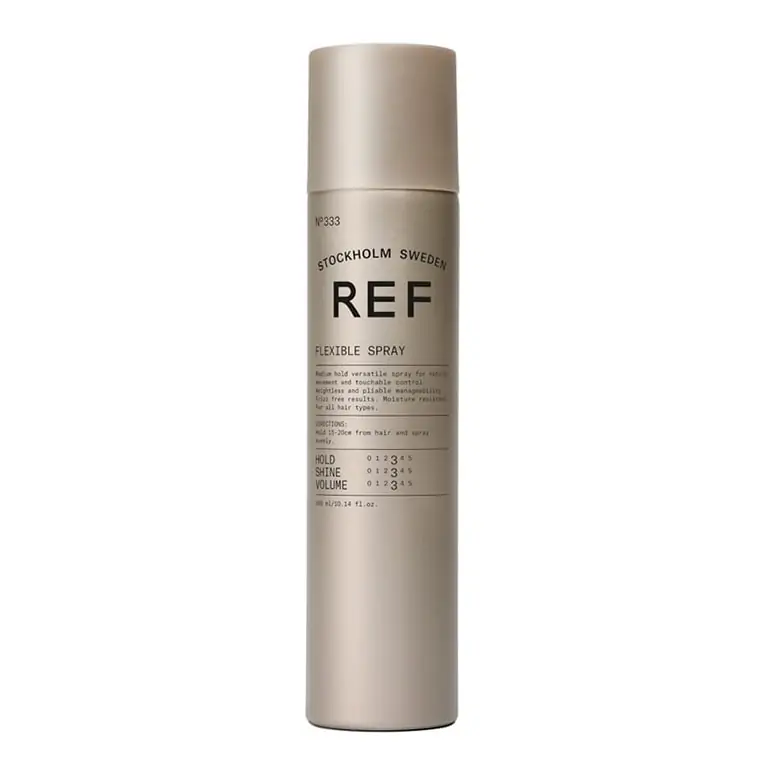 Ref hairspray on a white background.
