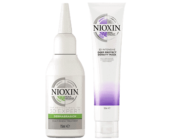 A tube of nioxin hair gel and a tube of nioxin hair gel.