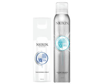 Nioxin hydrating spray and packaging.