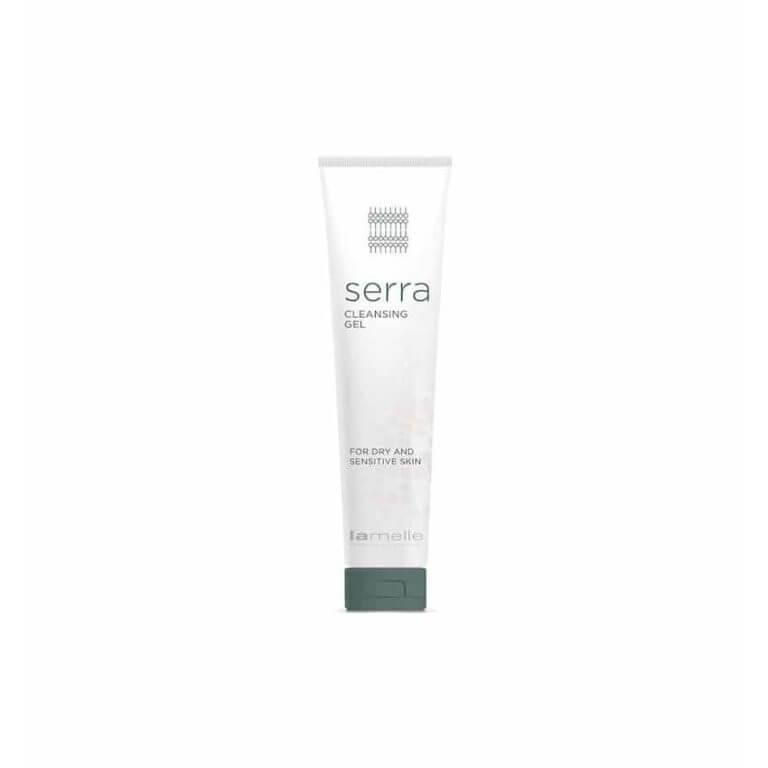 A tube of Lamelle - Serra Cleansing Gel on a white background.