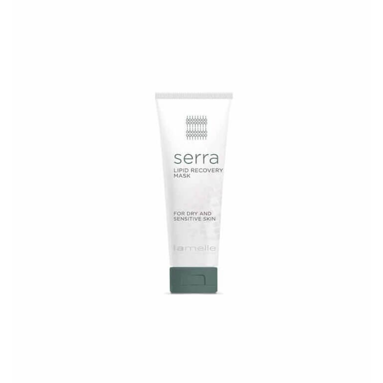 A tube of Lamelle - Serra Lipid Recovery Mask on a white background.