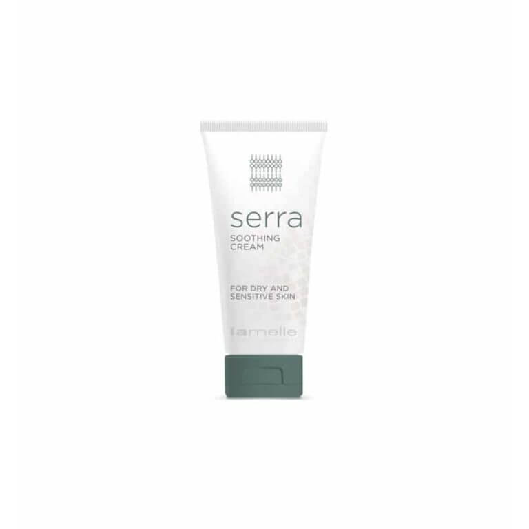 A tube of Lamelle - Serra Soothing Cream on a white background.