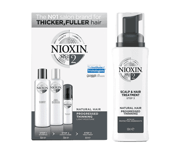 Nioxin 2 thicker fuller hair treatment.