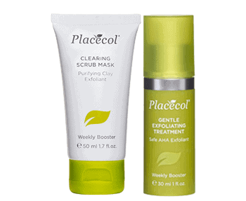 Placecoo cleansing mask and scrub treatment.