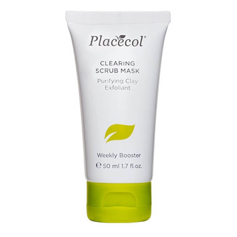 Sentence with Product Name: Placecol - Clearing Scrub Mask 50 ml for a refreshing cleanse.